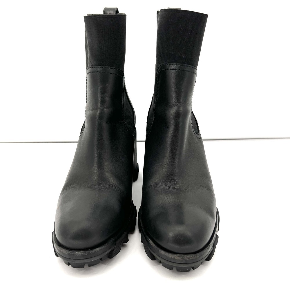 Rag & Bone Shiloh Boot Size 40 US 10 Black Leather Lug Sole Chelsea Ankle Bootie - Picture 3 of 14